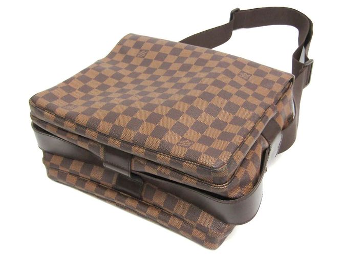 Borsa a tracolla da uomo Louis Vuitton Damier Naviglio N45255 Marrone - vista 3