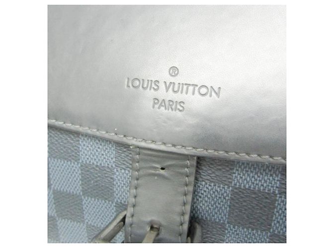 Borsa Messenger Louis Vuitton Damier Cobalt Newport Nero Blu navy - vista 10