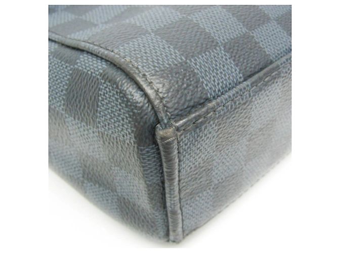 Borsa Messenger Louis Vuitton Damier Cobalt Newport Nero Blu navy - vista 4
