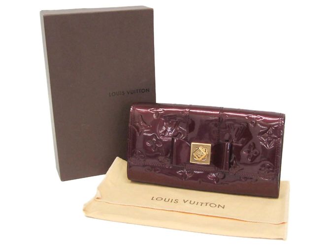 Portafoglio Louis Vuitton Monogram Vernis Sarah Ribbon Rosso - vista 2
