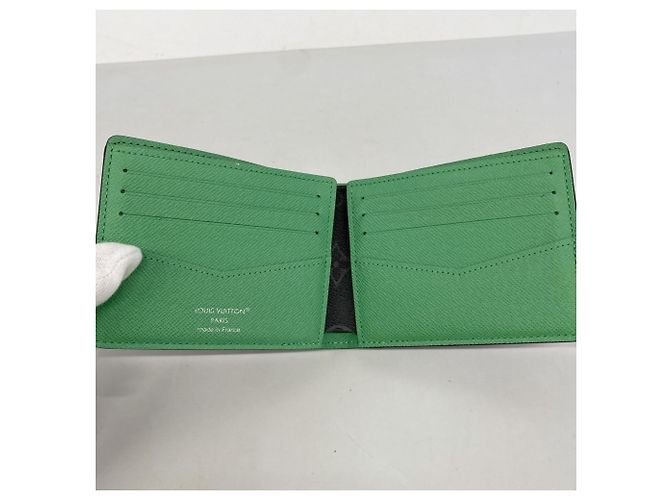 Portafoglio Slender Louis Vuitton Monogram Eclipse Nero - vista 3