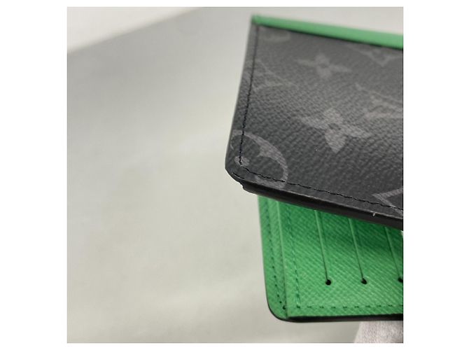 Portafoglio Slender Louis Vuitton Monogram Eclipse Nero - vista 5