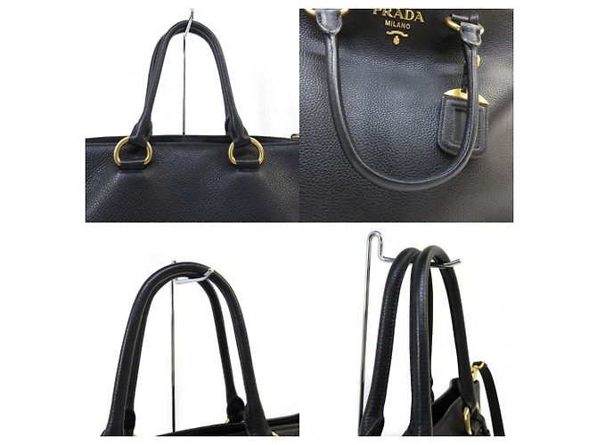 Borsa Tote/Borsa a Spalla Vitello Phoenix Prada Nero - vista 7