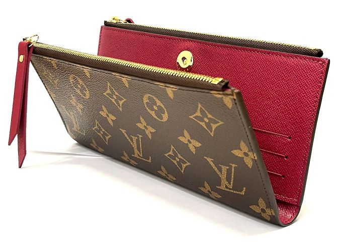 Portafoglio Adele Monogram Louis Vuitton Marrone Rosso - vista 3