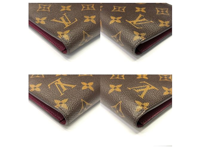 Portafoglio Adele Monogram Louis Vuitton Marrone Rosso - vista 4