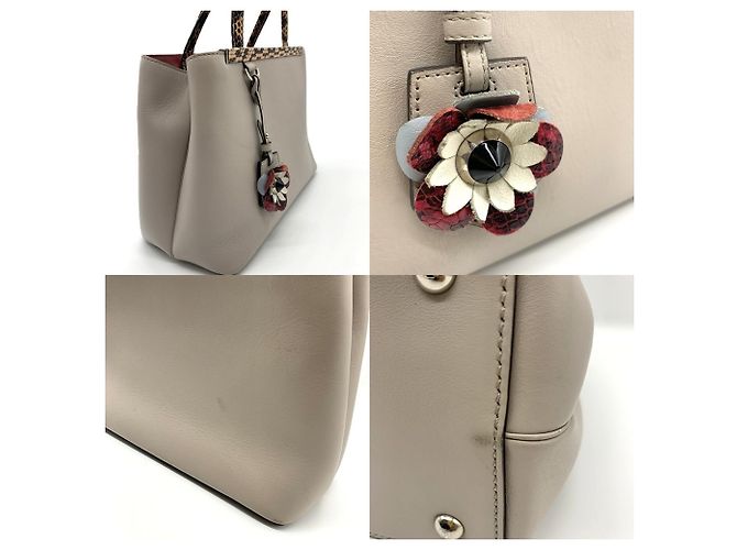Borsa a mano e borsa a tracolla Fendi Petite 2Jours Beige - vista 5