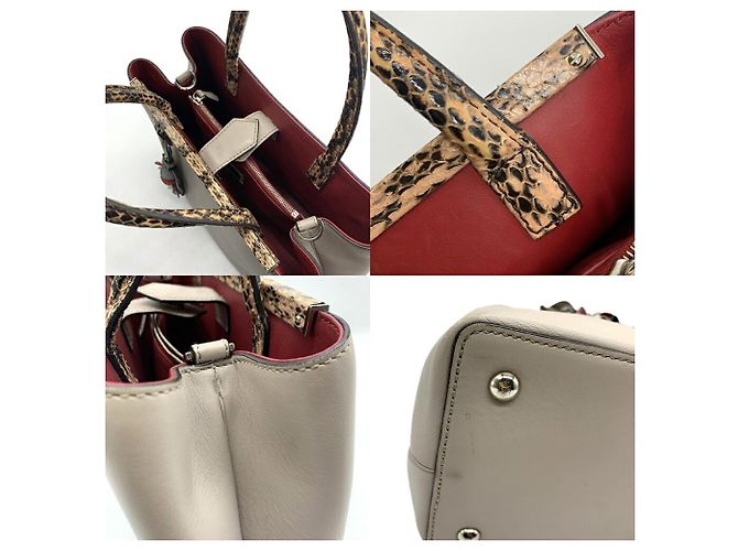 Borsa a mano e borsa a tracolla Fendi Petite 2Jours Beige - vista 6