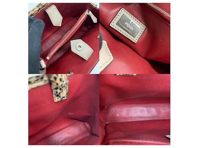 Borsa a mano e borsa a tracolla Fendi Petite 2Jours Beige - vista 7