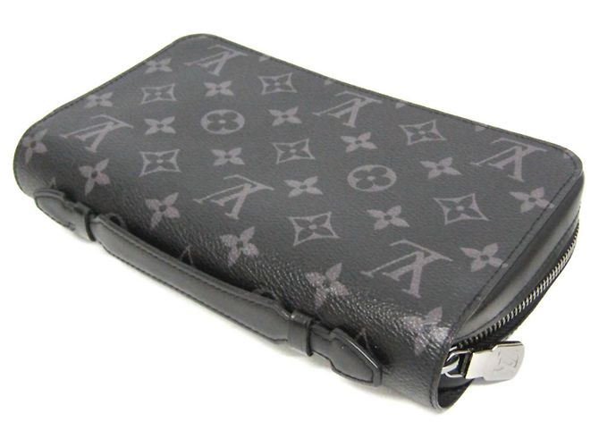 Louis Vuitton Monogram Eclipse Zippy XL Long Wallet Black - view 3