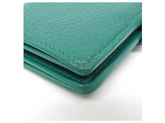 Cartera Compacta Louis Vuitton Taurillon Vertical M82438 Verde - vista 7
