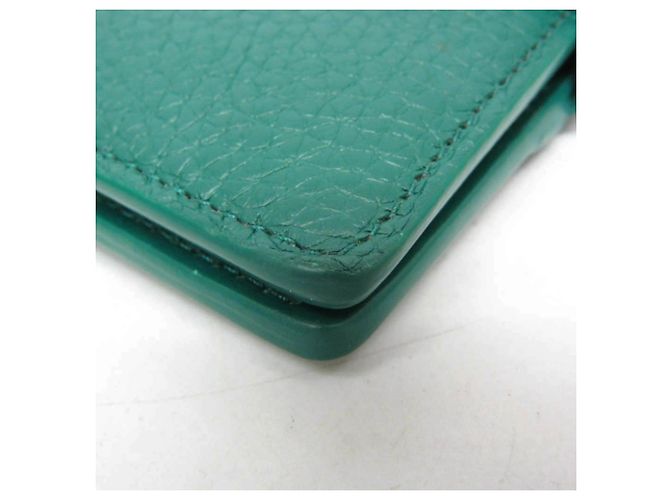 Cartera Compacta Louis Vuitton Taurillon Vertical M82438 Verde - vista 8