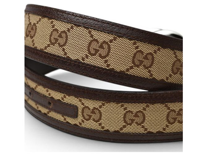 Gucci Unisex-Gürtel mit GG-Schnalle Braun Beige - Ansicht 3