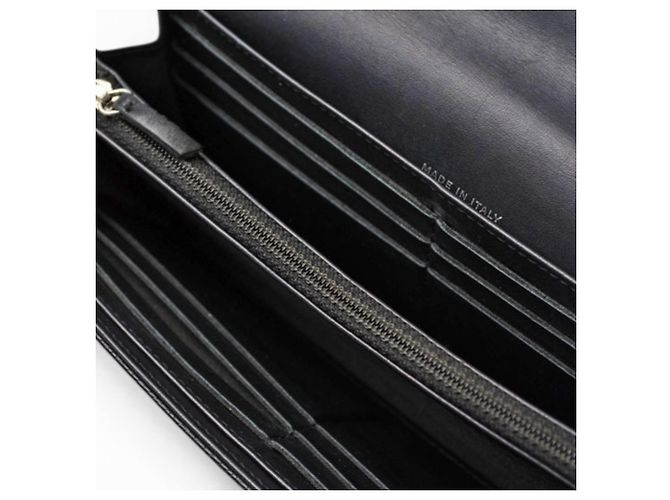 Cartera larga de piel caviar negro Chanel - vista 10