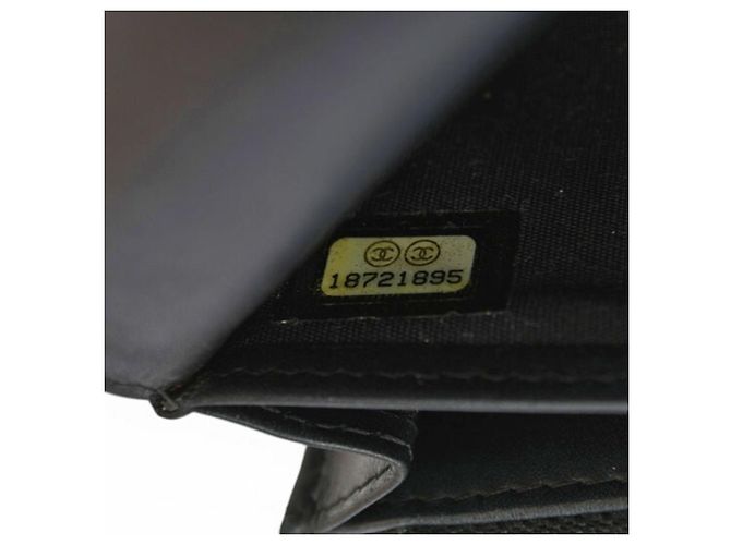 Cartera larga de piel caviar negro Chanel - vista 12