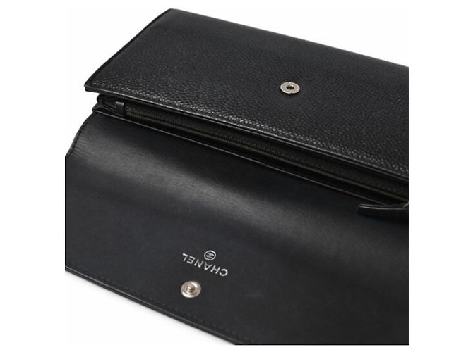 Cartera larga de piel caviar negro Chanel - vista 14