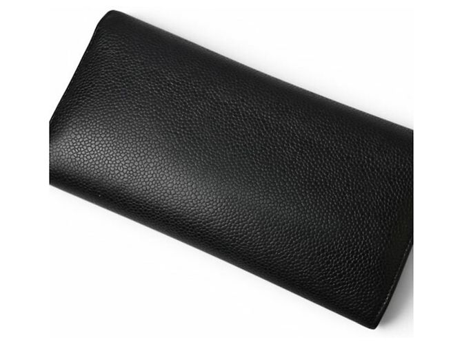 Cartera larga de piel caviar negro Chanel - vista 4