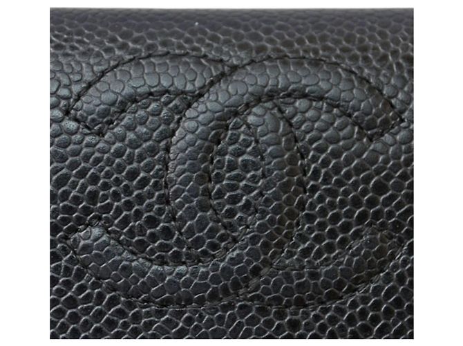 Cartera larga de piel caviar negro Chanel - vista 5