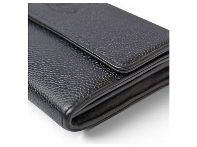 Cartera larga de piel caviar negro Chanel - vista 6