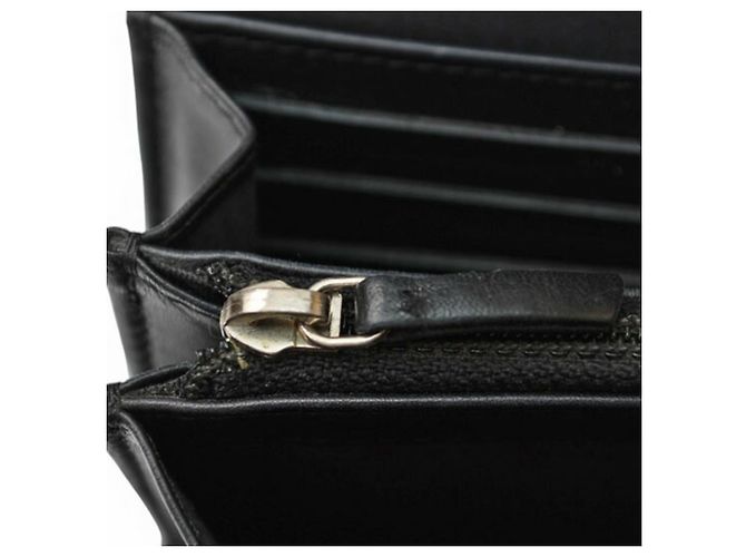 Cartera larga de piel caviar negro Chanel - vista 8
