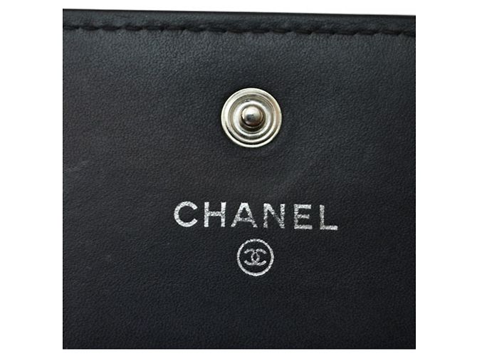 Cartera larga de piel caviar negro Chanel - vista 9