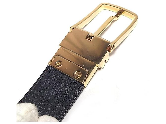 Cintura reversibile Louis Vuitton Damier Infini Marrone - vista 4