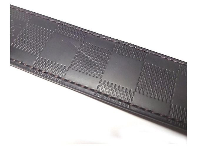 Cintura reversibile Louis Vuitton Damier Infini Marrone - vista 7