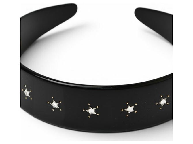 Cerchietto Alice in plastica nera Gucci Nero - vista 10