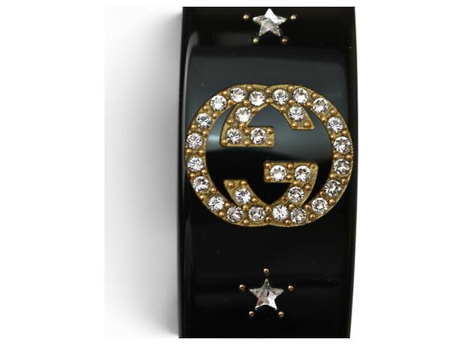 Cerchietto Alice in plastica nera Gucci Nero - vista 9