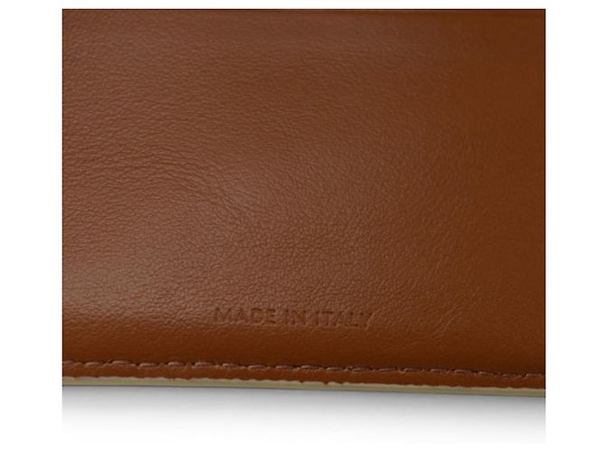 Triomphe Céline Portafoglio bi-fold Celine in avorio e marrone Crudo - vista 14