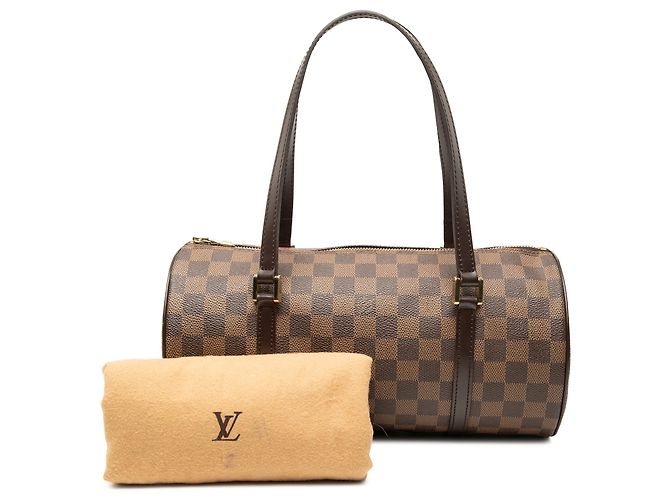 Louis Vuitton Marrone Damier Ebene Papillon 30 - vista 8