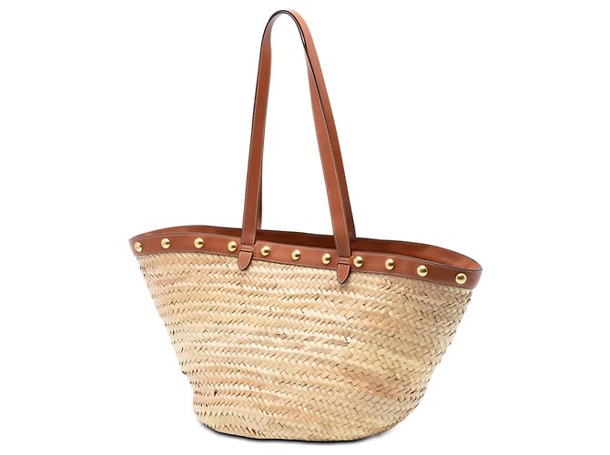 Céline Celine Beige Large Raffia Classic Studded Panier Tote - Ansicht 2
