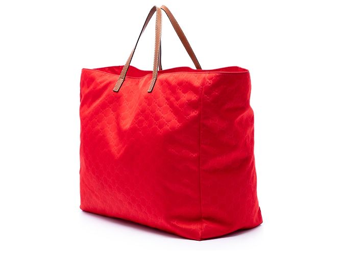 Borsa da viaggio Gucci in tela GG rossa Rosso - vista 2