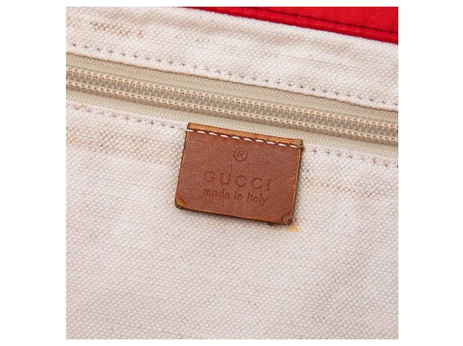 Borsa da viaggio Gucci in tela GG rossa Rosso - vista 5