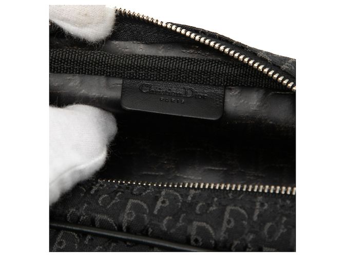 Dior Black Diorissimo Trotter Canvas Pouch - view 5
