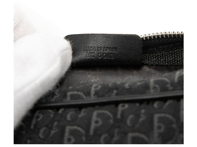 Dior Black Diorissimo Trotter Canvas Pouch - view 6