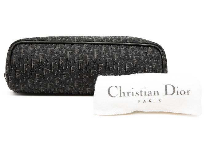 Dior Black Diorissimo Trotter Canvas Pouch - view 8