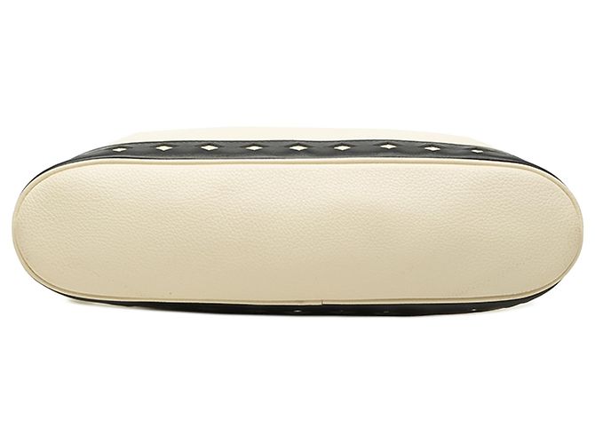 Bolsa de mão Dome em couro branco com corte de diamante Saint Laurent Cru - vista 3