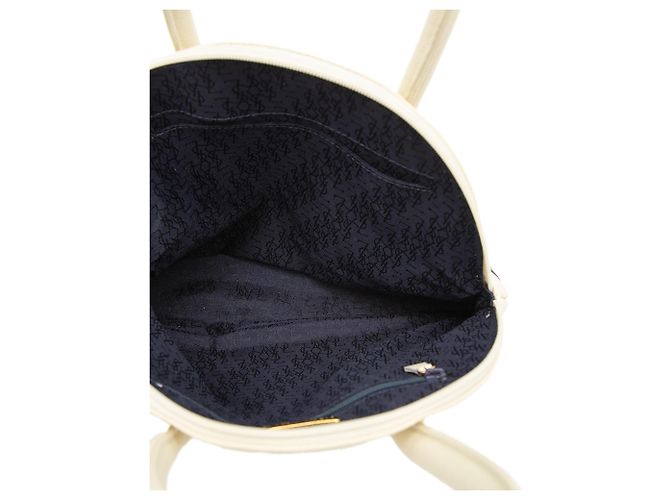 Bolsa de mão Dome em couro branco com corte de diamante Saint Laurent Cru - vista 4