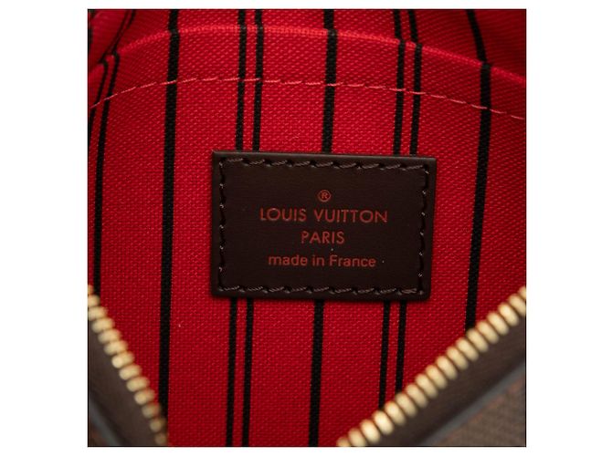 Louis Vuitton Damier Ebene Braun Neverfull PM Pouch - Ansicht 5