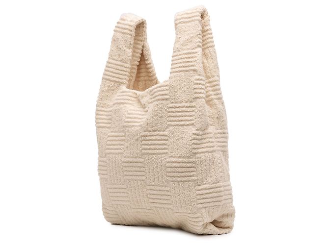 Tote in spugna bianco Bottega Veneta Crudo - vista 2