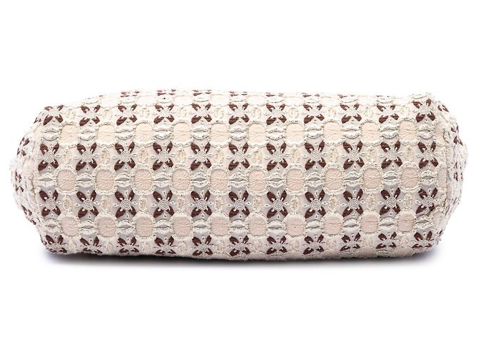 Bow Borsa Prada in tela marrone con fiocco e manico clochette Beige - vista 3