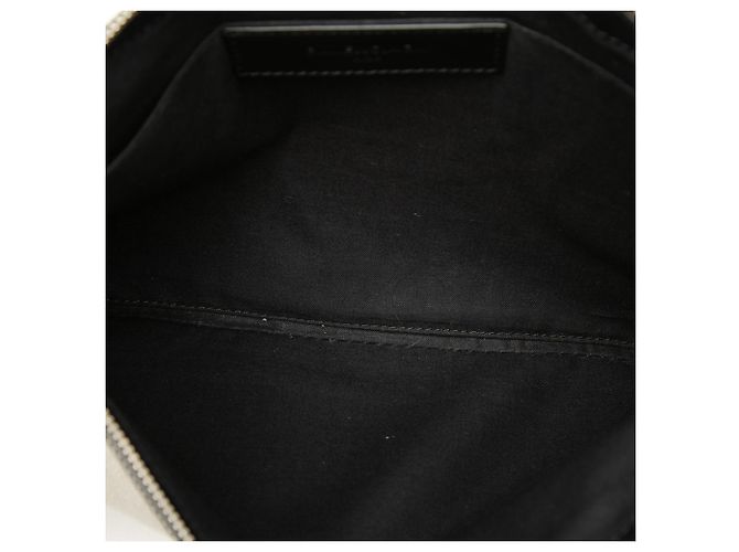 Clutch Balenciaga Brown Canvas Navy Clip M Marrone Beige - vista 4