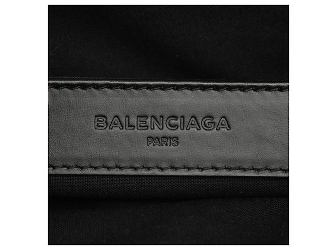 Clutch Balenciaga Brown Canvas Navy Clip M Marrone Beige - vista 5
