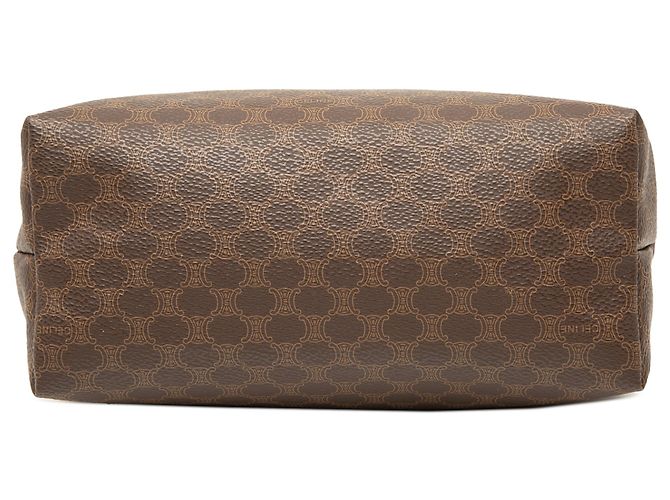 Céline Celine Brown Macadam Coated Canvas Pouch - view 3