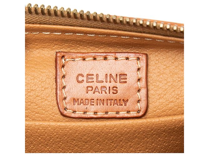 Céline Celine Brown Macadam Coated Canvas Pouch - view 5