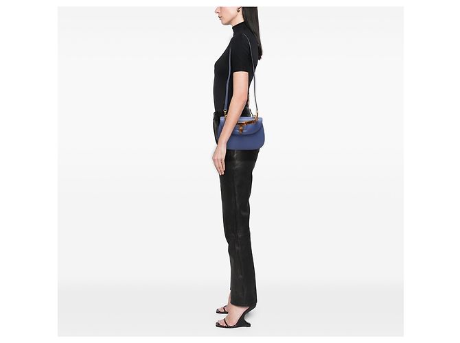Gucci Pelle granulata viola Bamboo Night Porpora - vista 7