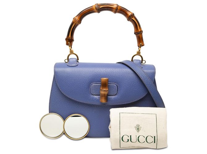 Gucci Pelle granulata viola Bamboo Night Porpora - vista 8