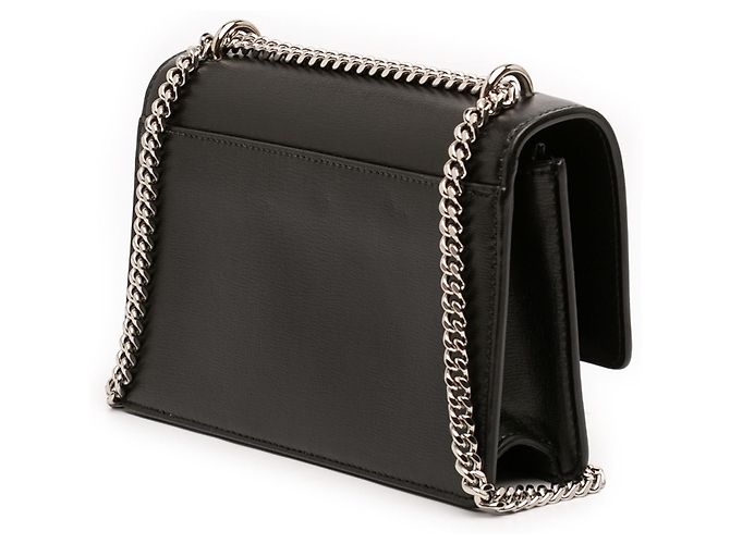Portafoglio con catena Saint Laurent Black Mini Leather Monogram Sunset Nero - vista 2