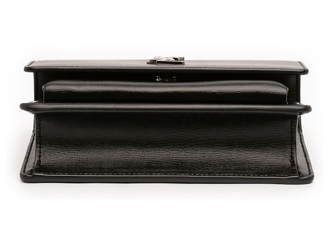 Portafoglio con catena Saint Laurent Black Mini Leather Monogram Sunset Nero - vista 3