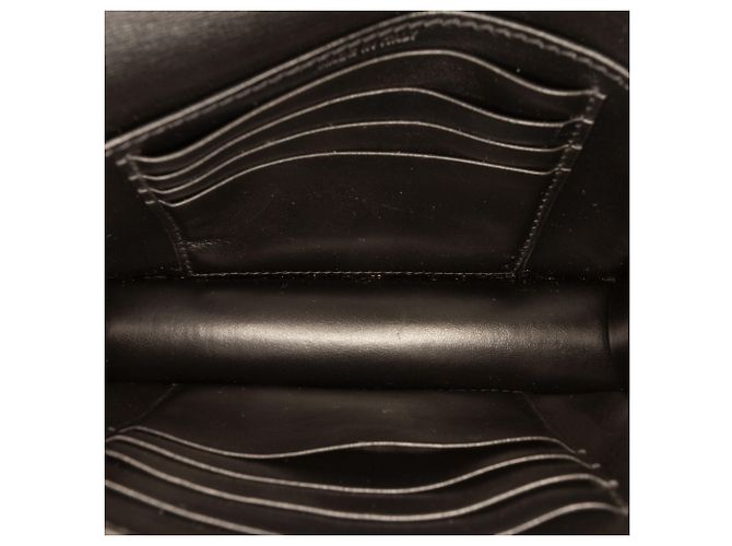 Portafoglio con catena Saint Laurent Black Mini Leather Monogram Sunset Nero - vista 4